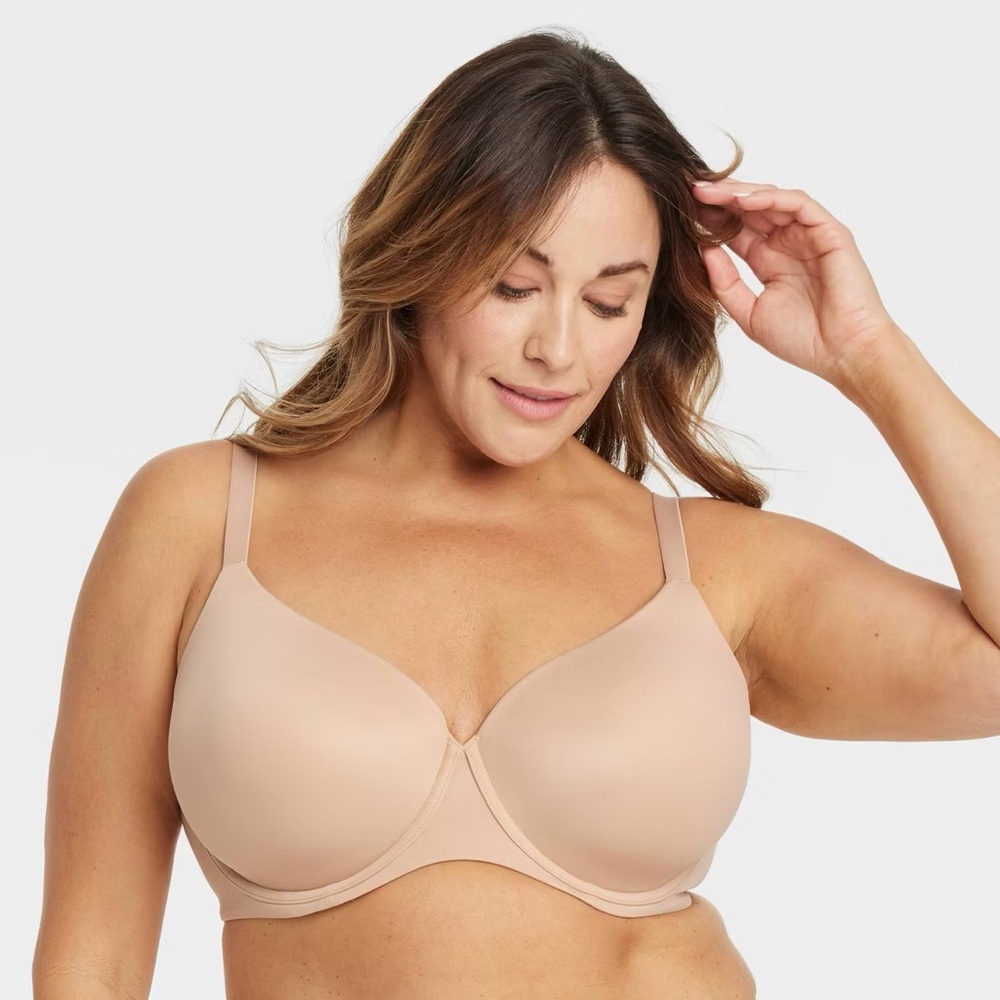 Auden Lightly Lined Full Coverage Underwire Bra in Pearl Tan 40DD